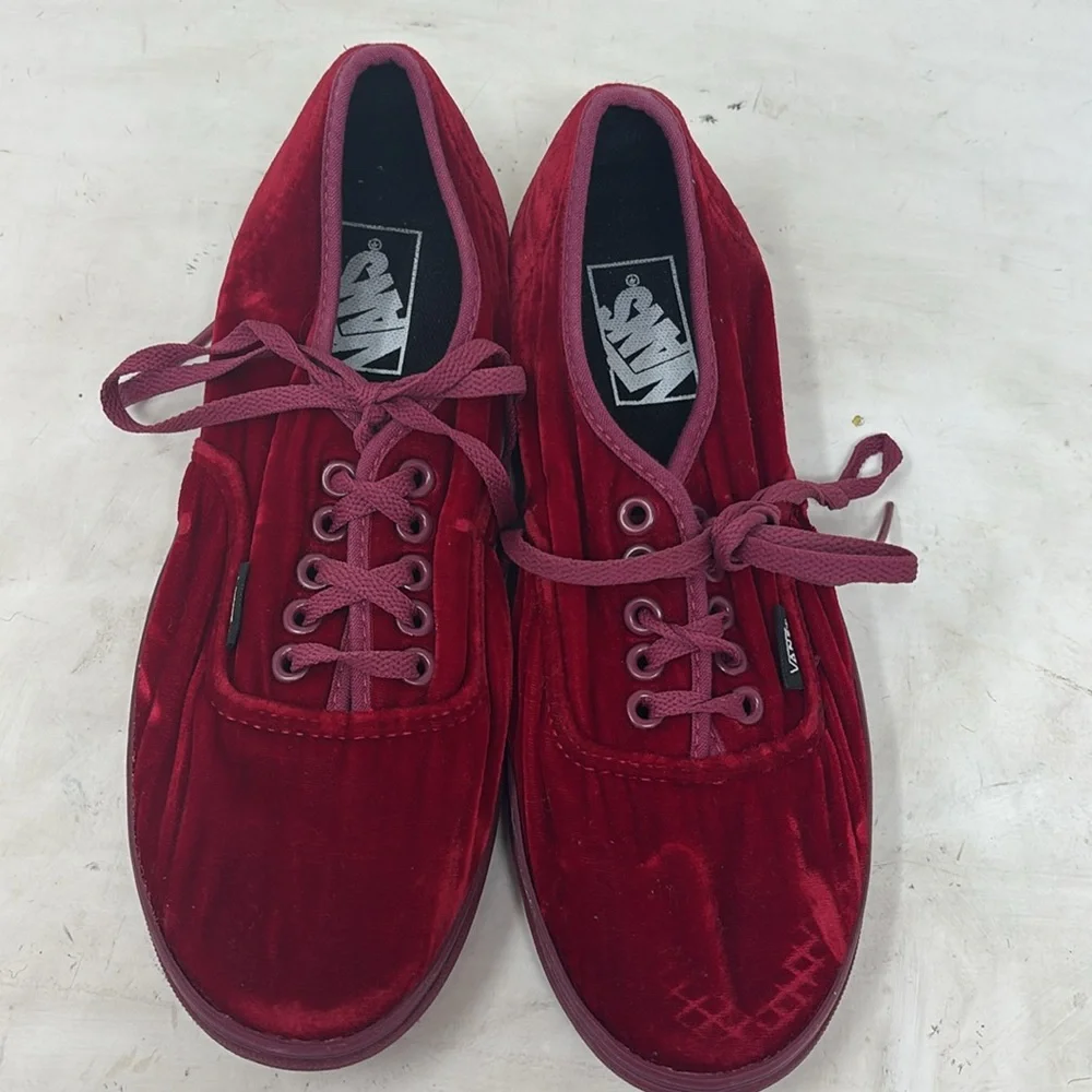 Vintage Vans Women's Sneakers in Deep Red - Picture 5 of 5